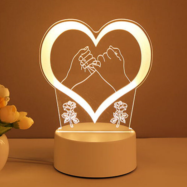 3D Lamp Acrylic USB LED Night Lights Neon Sign Lamp Xmas Home Decorations For Room Decor Valentines Day Gifts - Image 8