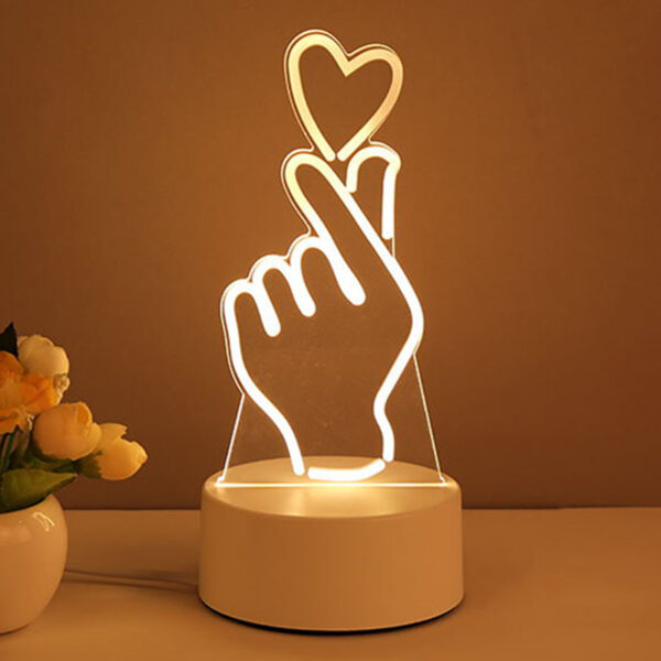 3D Lamp Acrylic USB LED Night Lights Neon Sign Lamp Xmas Home Decorations For Room Decor Valentines Day Gifts - Image 3