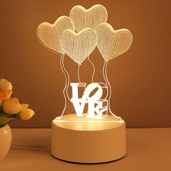 3D Lamp Acrylic USB LED Night Lights Neon Sign Lamp Xmas Home Decorations For Room Decor Valentines Day Gifts - Image 2